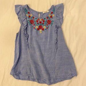 Floral Embroidered Top/ Summer Blouse
